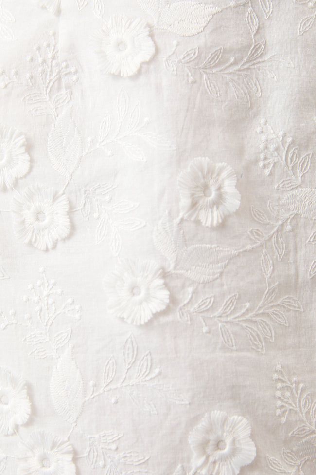 When It's Time Ivory A-Line Floral Embroidered Mini Skort FINAL SALE - Image 3