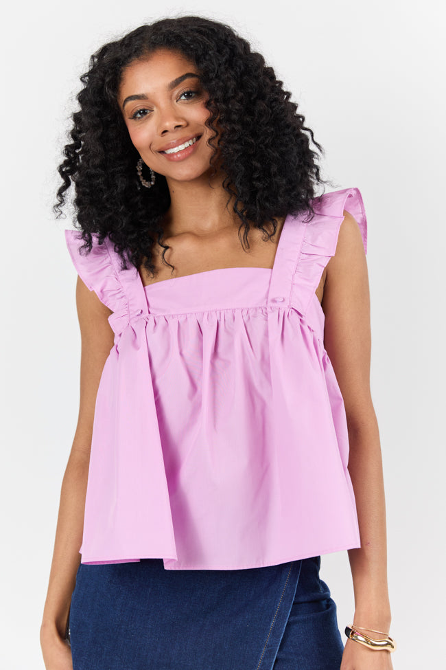 I Choose You Purple Bow Back Detail Woven Tank FINAL SALE - Image 3