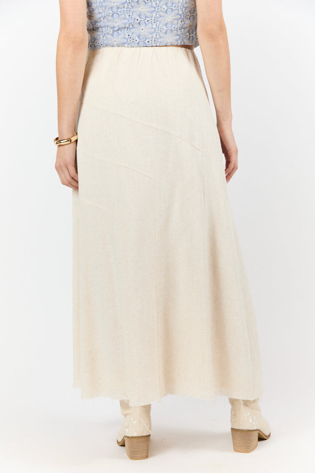 Simple As That Linen Blend Maxi Skirt FINAL SALE - Image 4