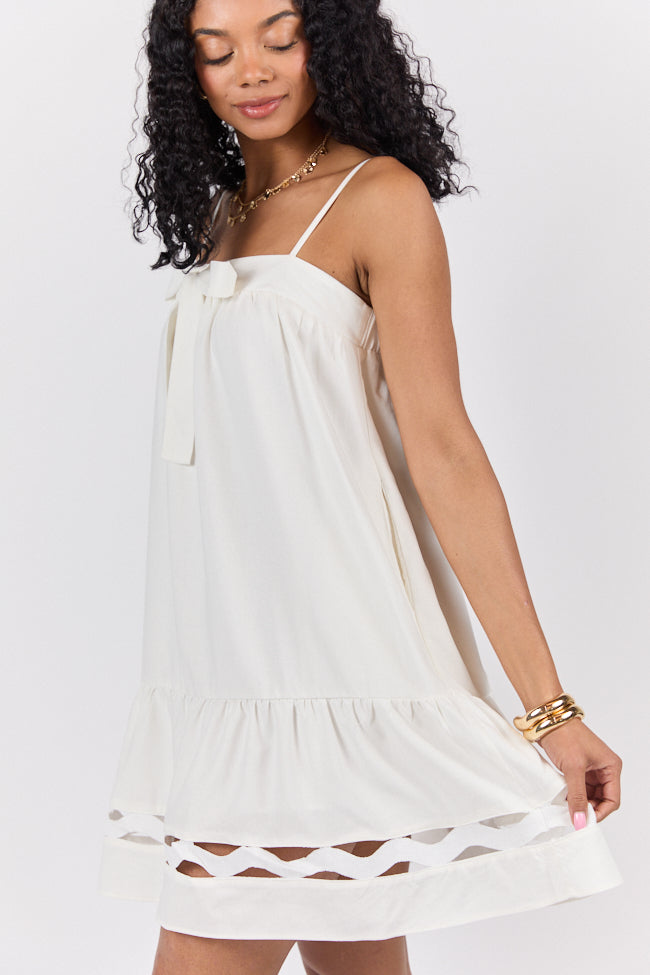 Saltwater Soul Ivory Lattice Mini Dress FINAL SALE - Image 7