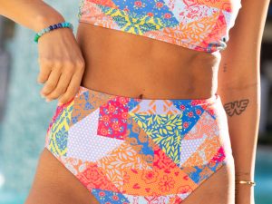 Patchwork Paradise Printed Bikini Bottoms FINAL SALE