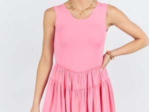 Path To Happiness Pink Knit Tank Romper Dress FINAL SALE