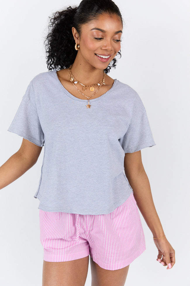 Firm Foundation Grey Scoop Neck Tee FINAL SALE - Image 2