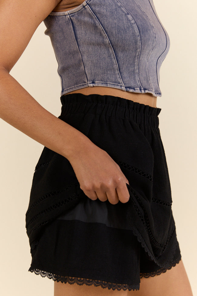 Highway Harmony Woven Black Skort FINAL SALE - Image 3