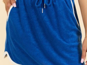 Lake Breeze Blue Terry Cloth Skirt FINAL SALE