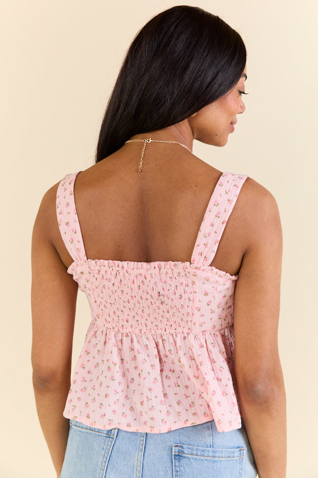 Floral Daydream Pink Floral Woven Tank FINAL SALE - Image 7