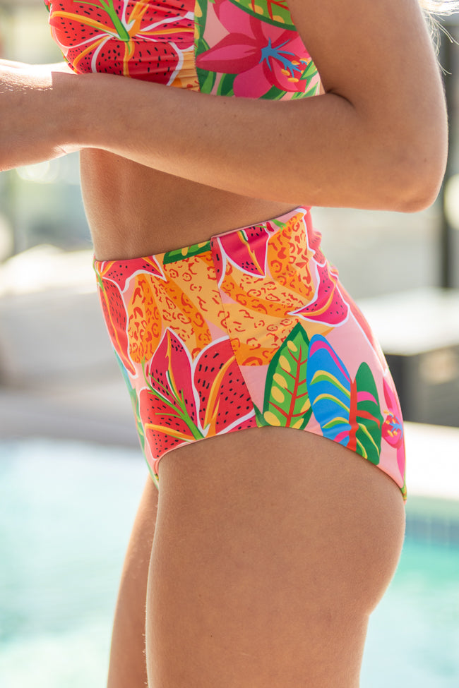 Golden Soul Pink Print Retro Bikini Bottoms FINAL SALE - Image 3