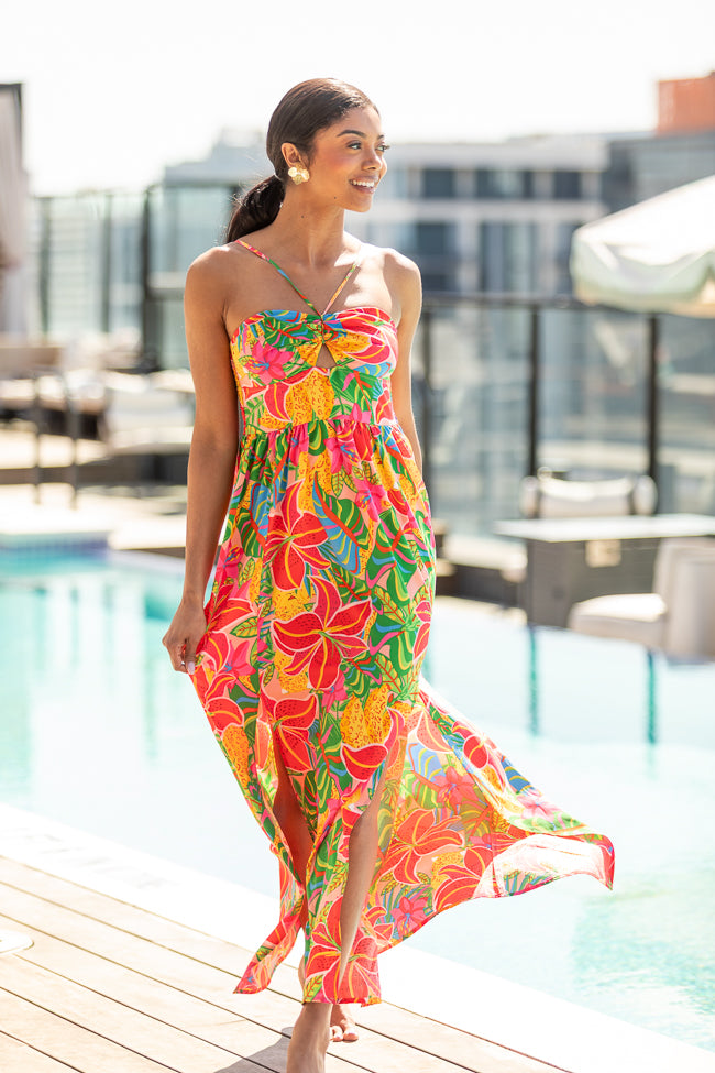 Keep It Floral Pink Printed Dress FINAL SALE