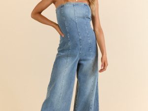 Nashville Nights Corset Denim Jumpsuit FINAL SALE