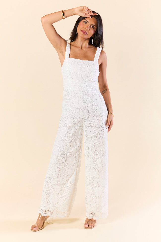 Pure Elegance White Lace Jumpsuit FINAL SALE - Image 3