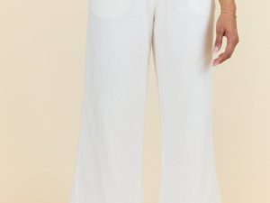 Just Feels Right Off-White Embroidered Pants FINAL SALE