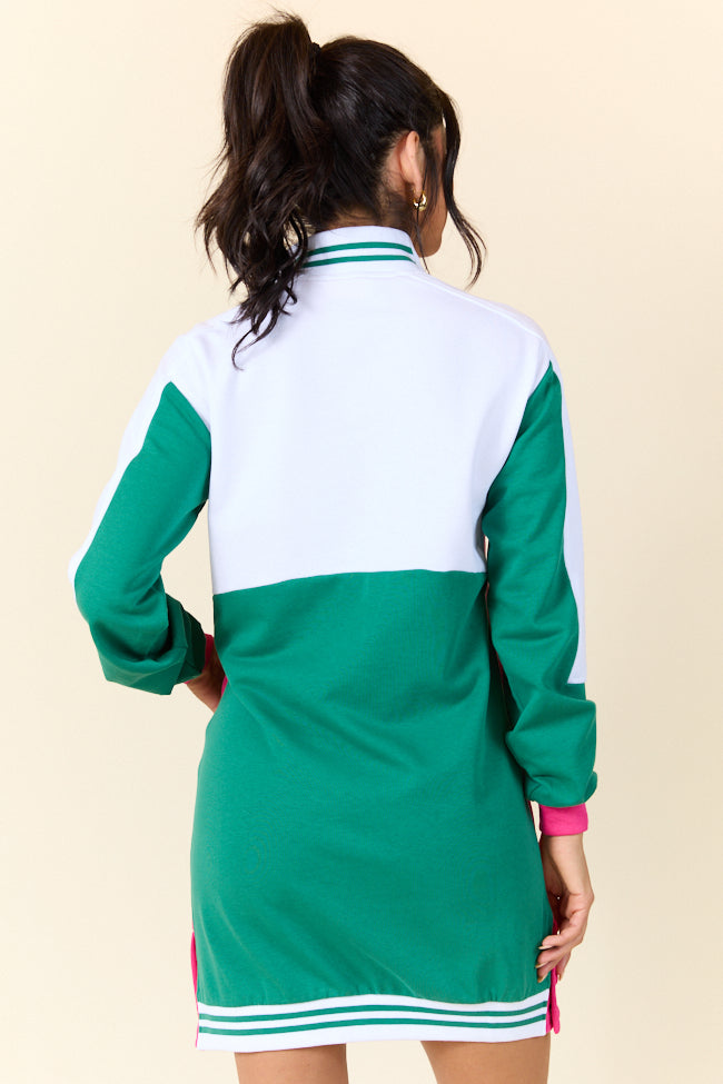 Finish Line Green Casual Long Sleeve Mini Dress FINAL SALE - Image 7
