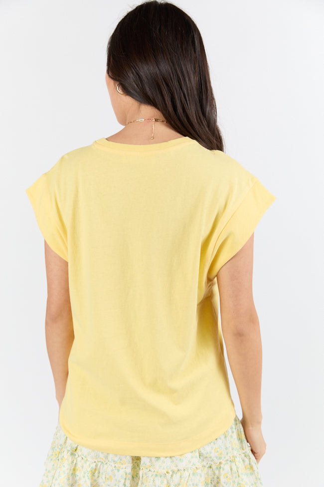 Classic Yellow Cap Sleeve Knit T Shirt FINAL SALE - Image 5