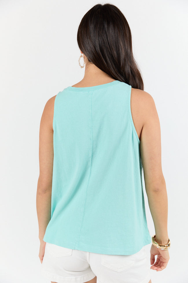 Casual Composure Turquoise Knit Tank Top FINAL SALE - Image 4