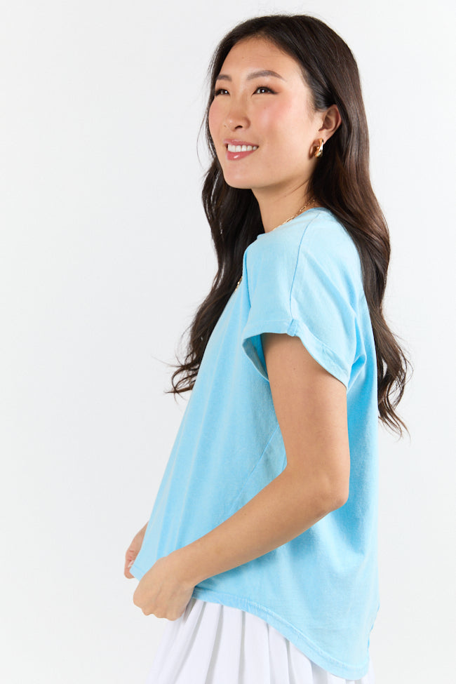 Here You Are Aqua Short Sleeve Tee FINAL SALE - Image 3