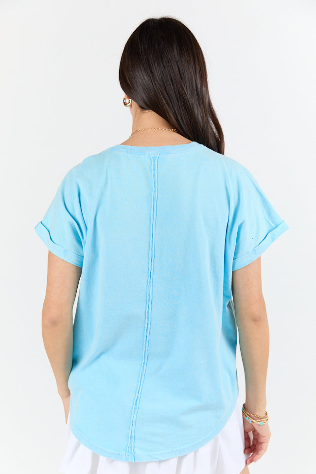 Here You Are Aqua Short Sleeve Tee FINAL SALE - Image 4