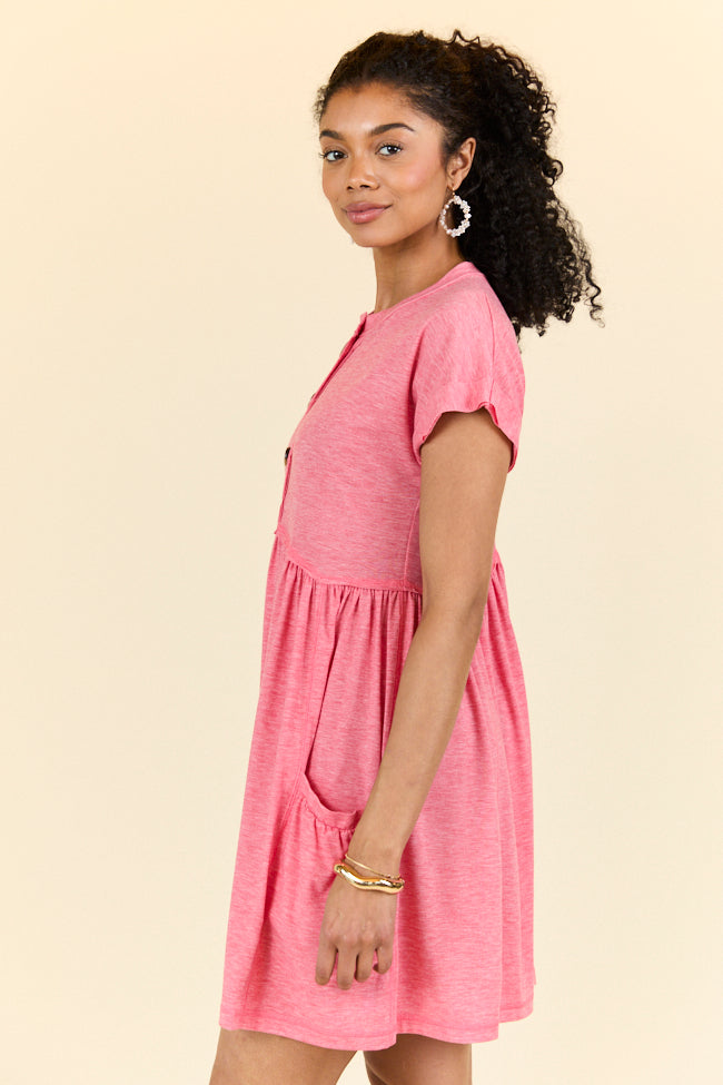 Whats The Occasion Red Button Knit Dress FINAL SALE - Image 4