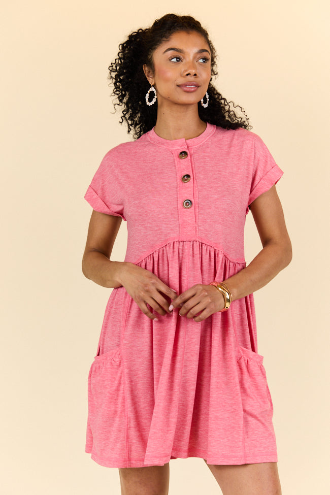 Whats The Occasion Red Button Knit Dress FINAL SALE