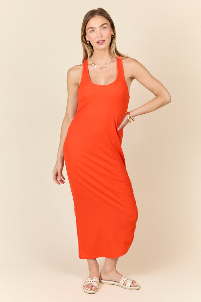 All The Reason Red Razor Back Knit Dress FINAL SALE - Image 3