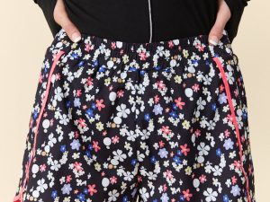On The Move Multi Floral Contrast Trim Running Shorts FINAL SALE