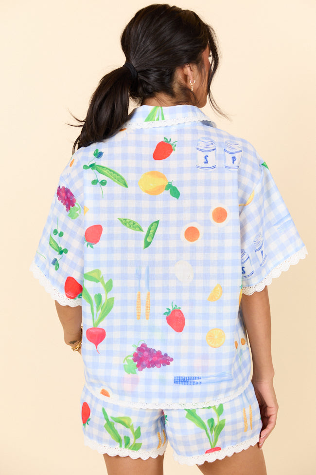 Picnic After Dark Blue Pajama Set FINAL SALE - Image 8