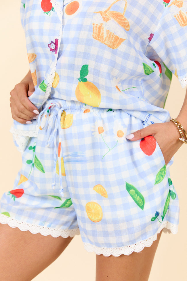 Picnic After Dark Blue Pajama Set FINAL SALE - Image 6