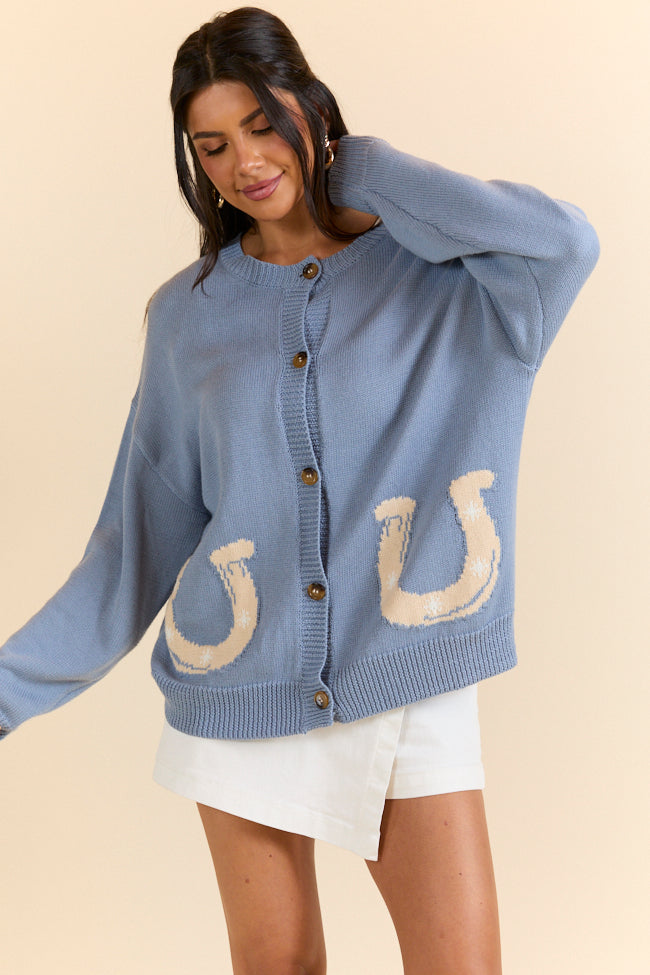 Golden Stirrups Horseshoe Cardigan - Image 5