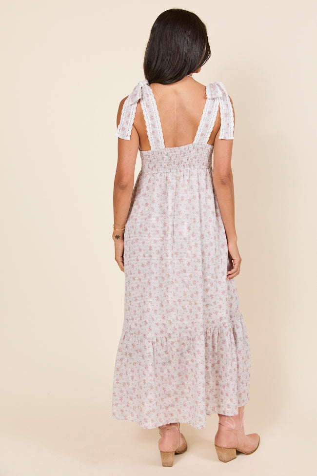 Joann Gingham Floral Maxi Dress - Image 5