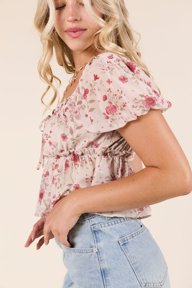 Gabby Ditsy Floral Babydoll Top - Image 3
