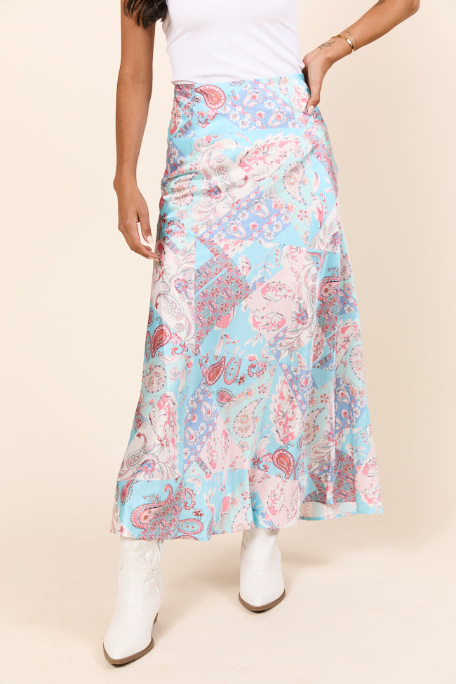 Naomi Patchwork Printed Midi Skirt FINAL SALE - Image 3