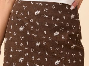 Isabel Western Print Skort