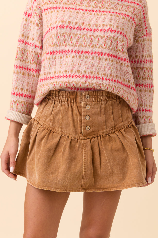 Sophie Brown Ruffle Skort - Image 3