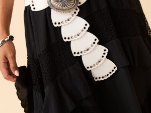 Francesca White Concho Hip Belt