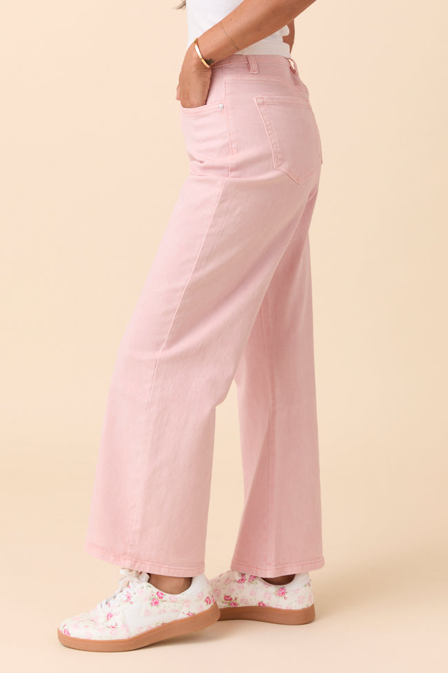 Marigold Pearl Pink Mid Rise Barrel Jeans - Image 4