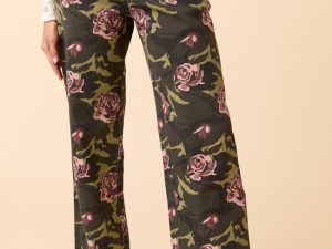 Gabbie Floral Camo Wide Leg Jeans