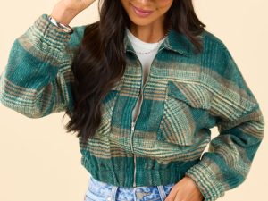 Finley Green Plaid Jacket FINAL SALE