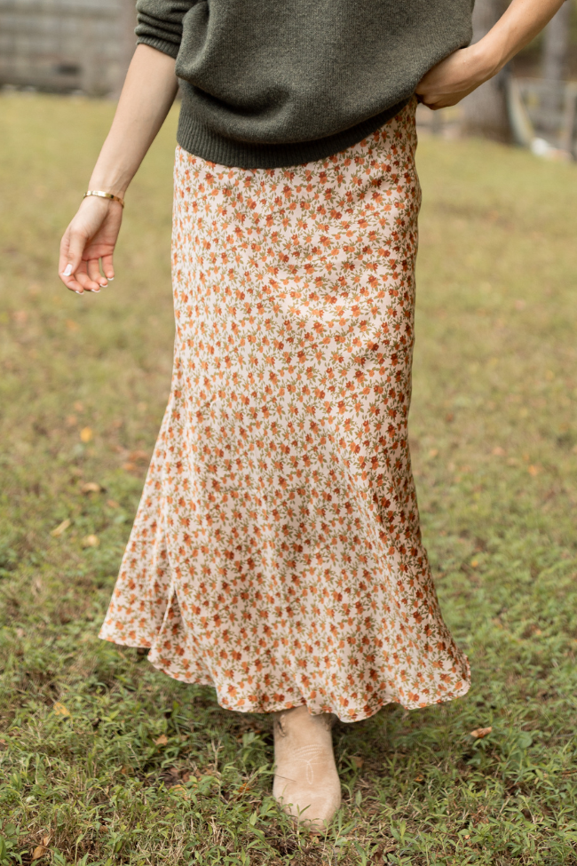 Naomi Tan Multi Flower Maxi Skirt - Image 2