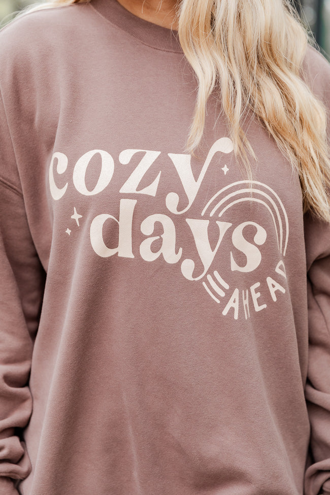 Cozy Days Ahead Mocha Graphic Sweatshirt - Image 2