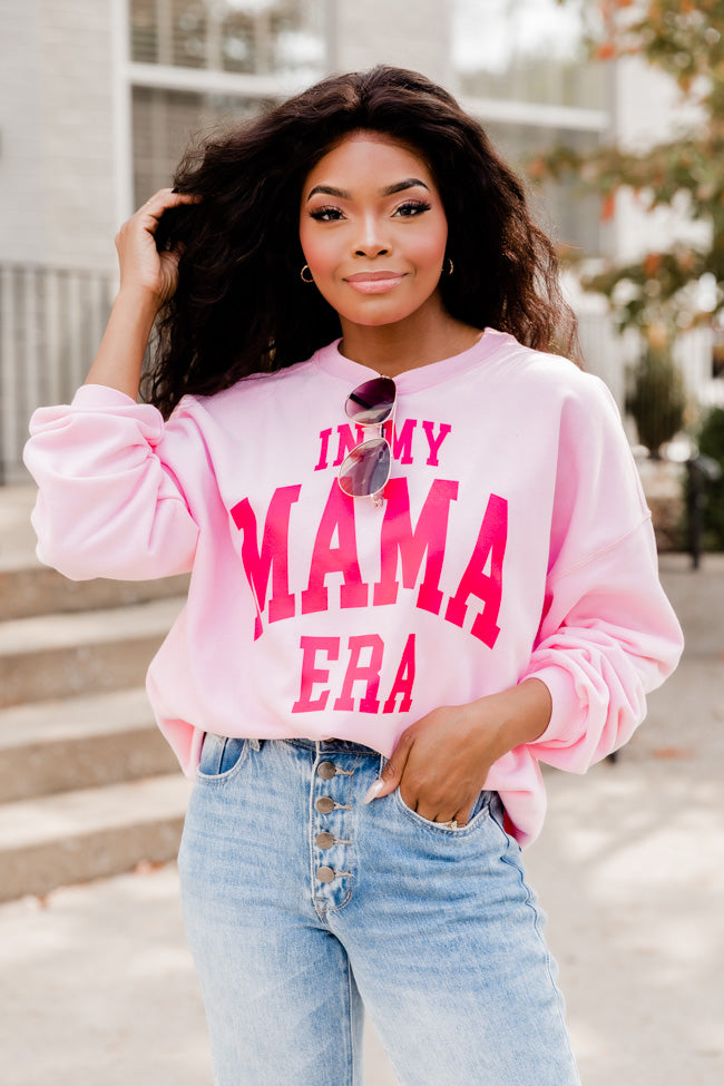 In My Mama Era Light Pink Graphic Sweatshirt - Image 3