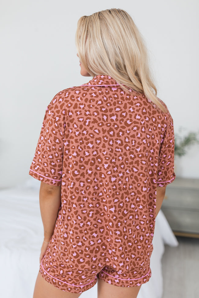 Under The Stars In Pink Catwalk Couture Bamboo Short Sleeve Pajama Top FINAL SALE - Image 5