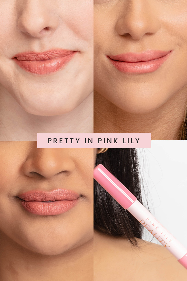 Pink Lily Beauty Double Bloom Dual Lipstick and Lip Liner - Pretty in Pink Lily FINAL SALE - Image 3