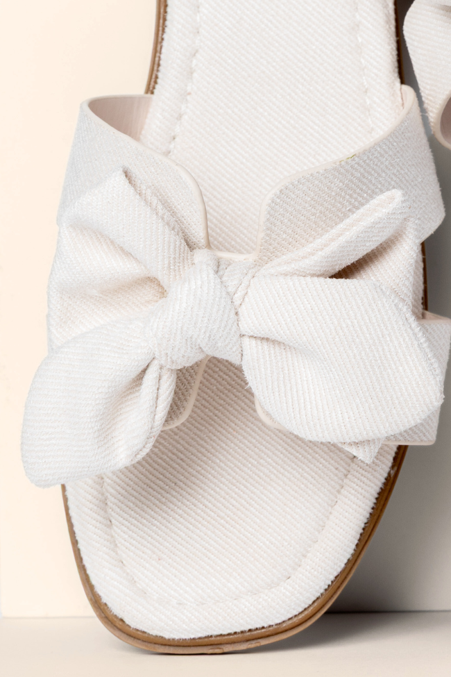 Reagan Ivory Bow Sandals FINAL SALE - Image 2