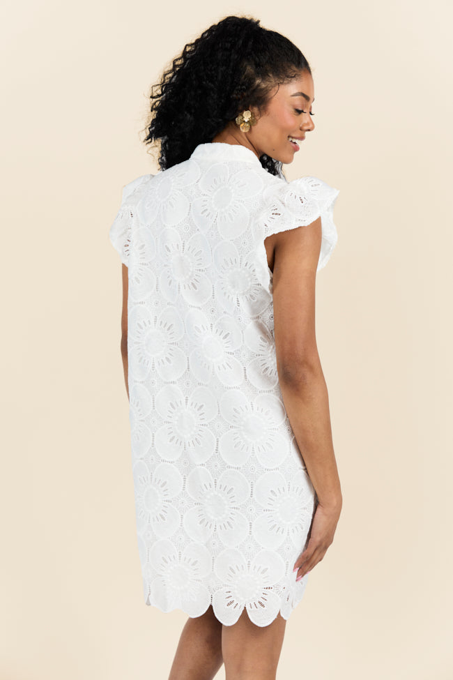 Thoughts Of You White Shift Dress FINAL SALE - Image 6