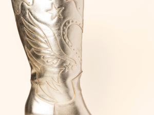 Everlyn Gold Metallic Western Boots FINAL SALE