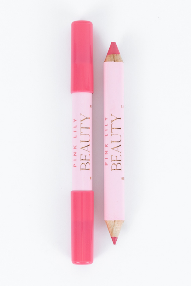 Pink Lily Beauty Double Bloom Dual Lipstick & Lip Liner - Cotton Candy FINAL SALE