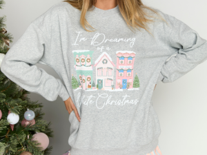 Christmas Village Light Grey Graphic Sweatshirt