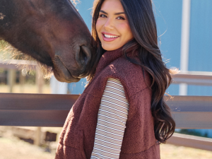 Bunny Brown Sherpa Zip Vest DOORBUSTER