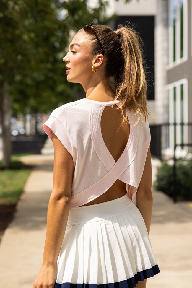 Momentum Pink Keyhole Back Tee FINAL SALE