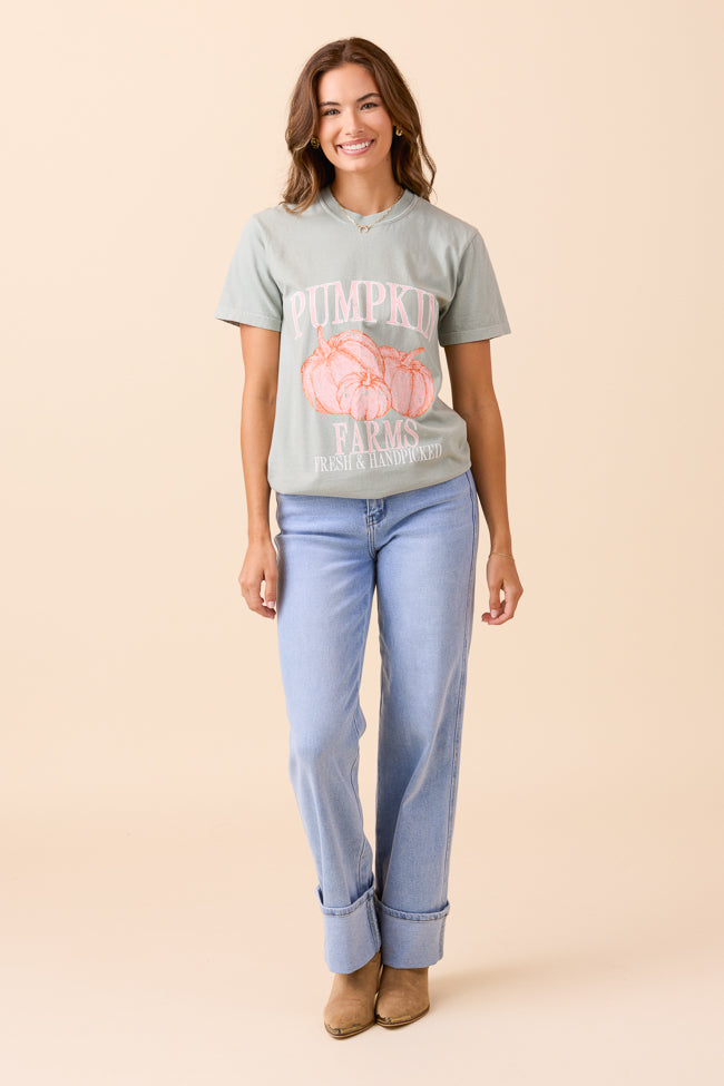 Pumpkin Farms Light Green Graphic Tee - Image 5