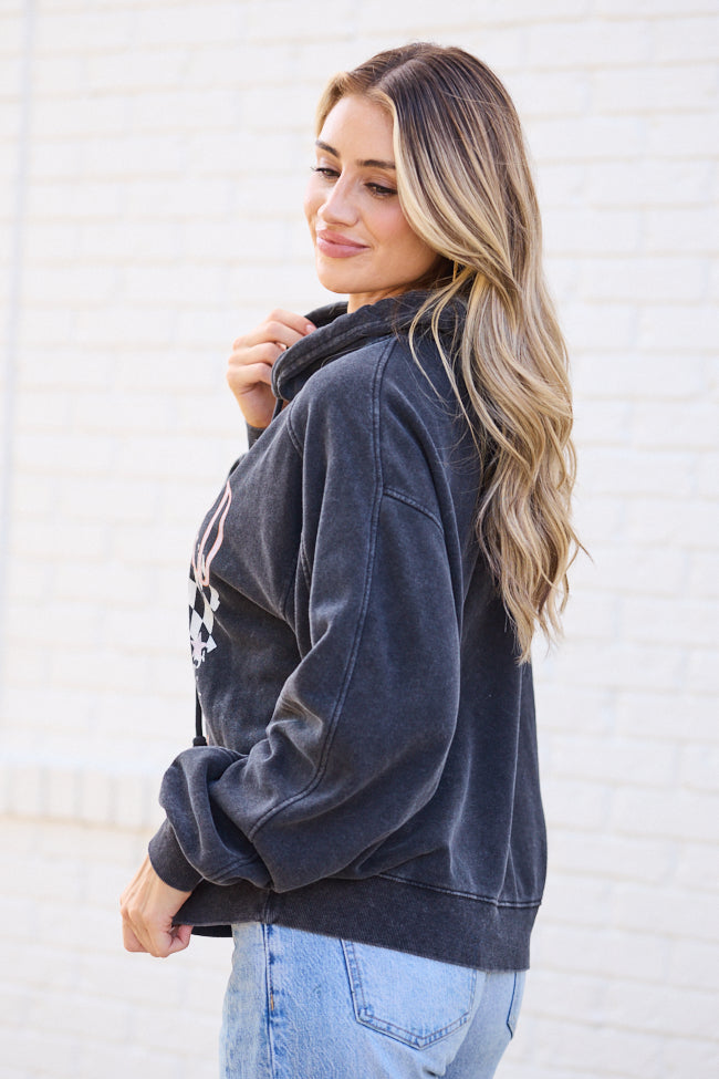 Free Bird Black Oversized Graphic Hoodie - Image 4